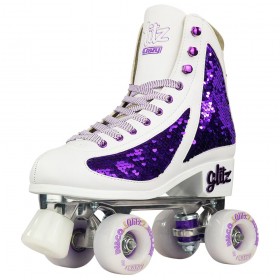 Crazy Disco Glitz Amethyst White Pruple Roller Paten